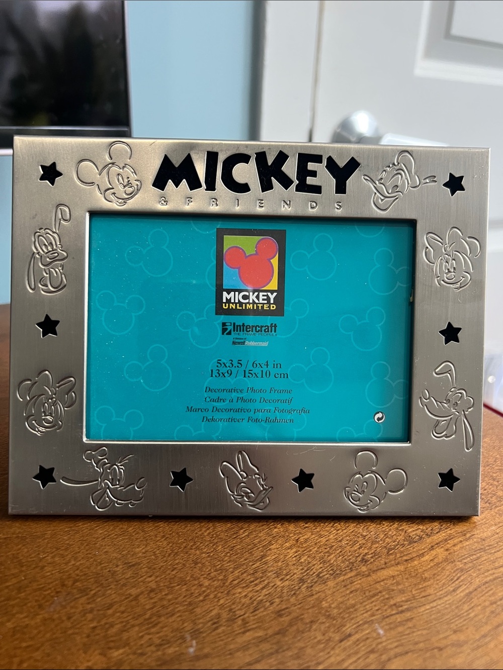 Mickey & Friends Brushed Silver Photo Frame